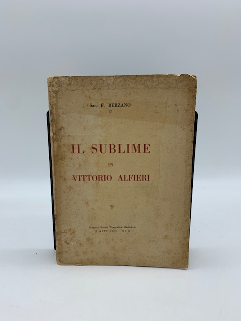 Il sublime in Vittorio Alfieri